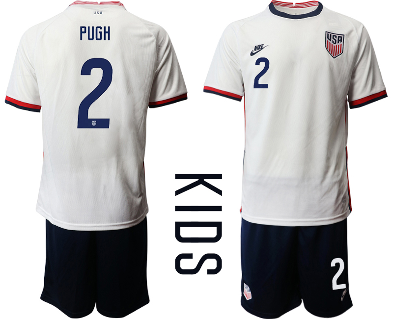 Cheap Youth 2020-2021 Season National team United States home white 2 Soccer Jersey